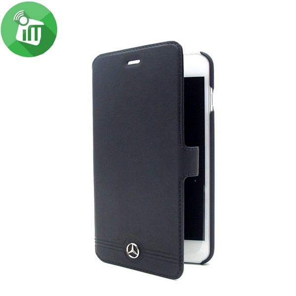 Mercedes Benz Pure Line Apple iPhone 6 Plus Front Grill Leather Book type Case