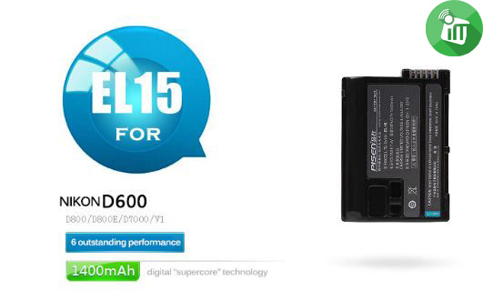 Pisen EL15 Camera Battery Charger for NIKON D600 (1)