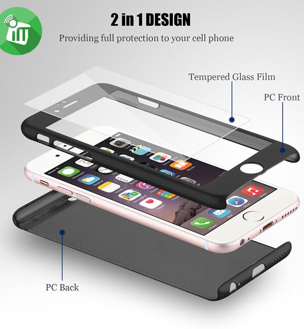 Vorson Ultra-thin 360 Full Protection Cover For iPhone 7 Plus