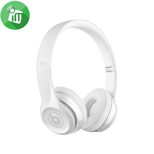 Beats Solo3 On-Ear Wireless Bluetooth Headphones (Gloss White)