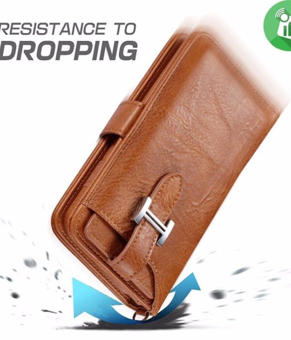 Genuine Leather Multi-Functional Pocket Cover For iPhone X (Series 2)