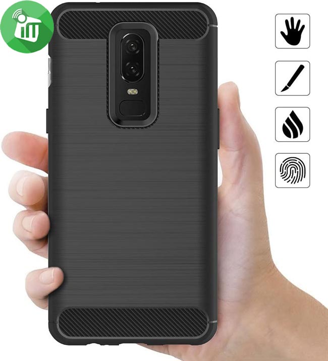 IPAKY Brushed Silicone Case Cover For OnePlus 6