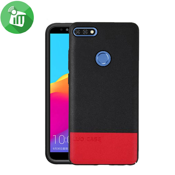 LUO Color Matching Series Leather PC Back Cover For Huawei Honor 7C