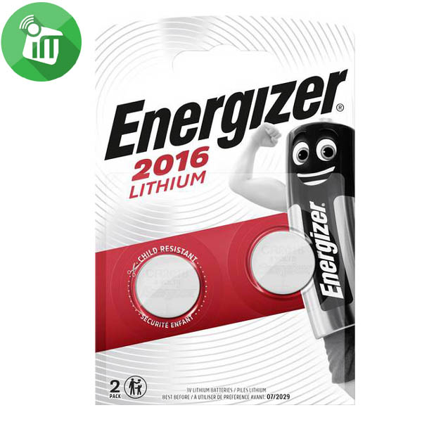 Energizer Lithium Battery CR2016 - 3V (2-Pack)