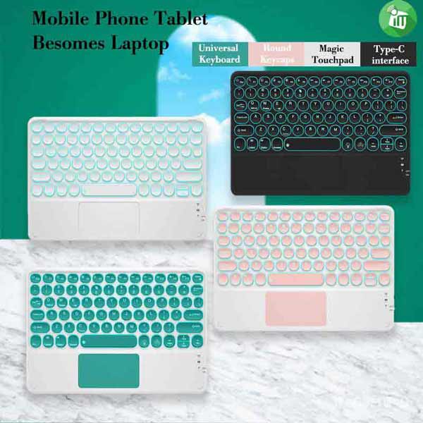 250D Smart Bluetooth 3.0 Keyboard With Touchpad and Light Universal 10-Inch