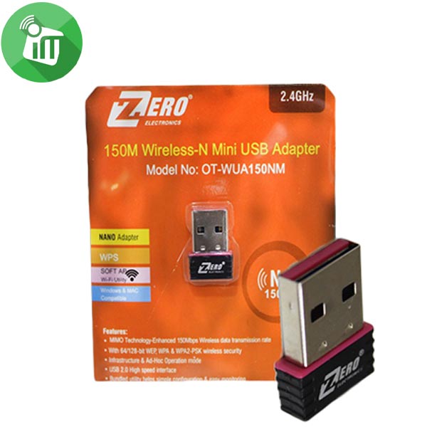 Zero 150Mbps Wireless N Mini USB Adapter LAN Antenna Network OT WUA150NM Zero 150Mbps Wireless N Mini USB Adapter LAN Antenna Network OT WUA150NM