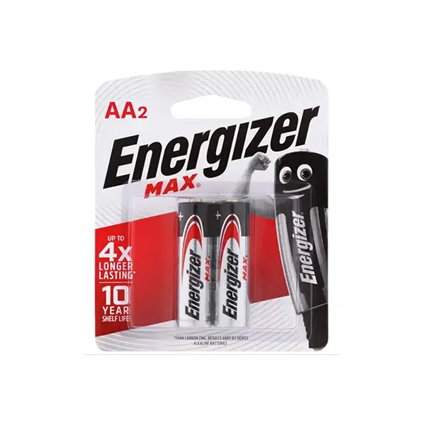 Energizer 2PCS AA Max + Powerseal Batteries 1.5V
