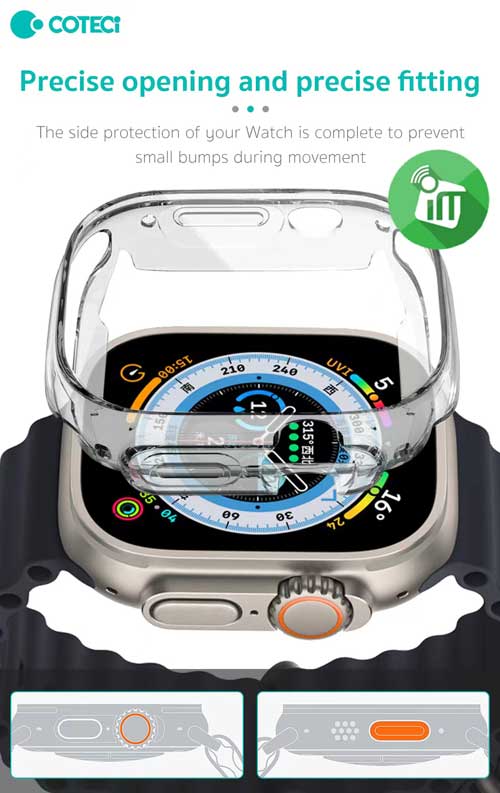 Watch Computer COTEetCI 25012 Smart Watch PC Case iWatch Ultra 1/2 (49mm)
