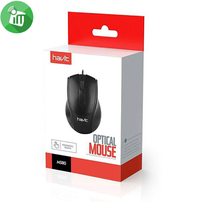 Havit MS80 Wired Mouse 1200DPI - iMedia stores