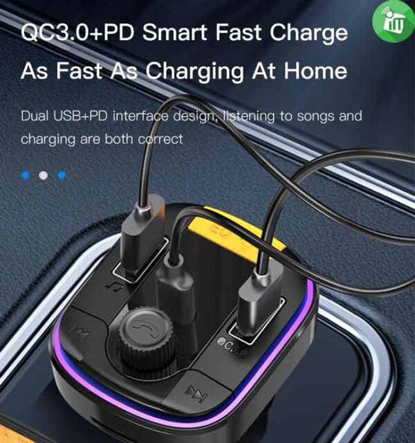Yesido Y45 43W PD + QC3.0 FM Transmitter Car Charger