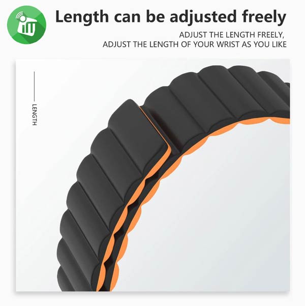 Magnetic Silicone Loop Band Strap Watch (22mm)