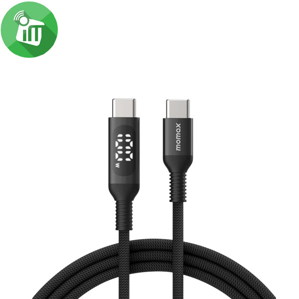 Momax DC22 Elite Link USB-C To USB-C 100W Cable With LED Display (1.2m)