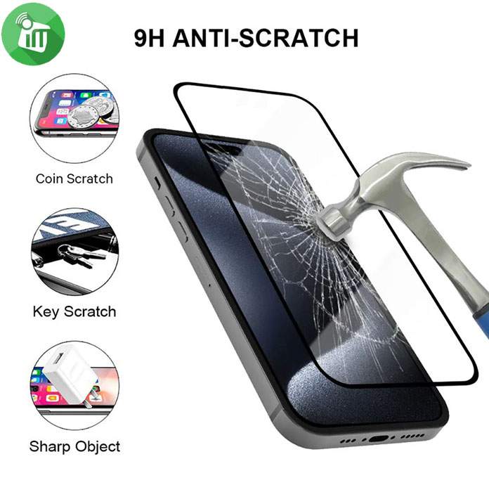 Vmax 2.5D Full Glue Full cover Glass Screen iPhone 15 Pro