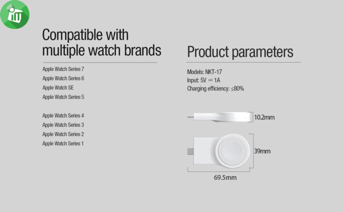 Nillkin Portable Power Apple Watch MFI Charger | iMedia Stores