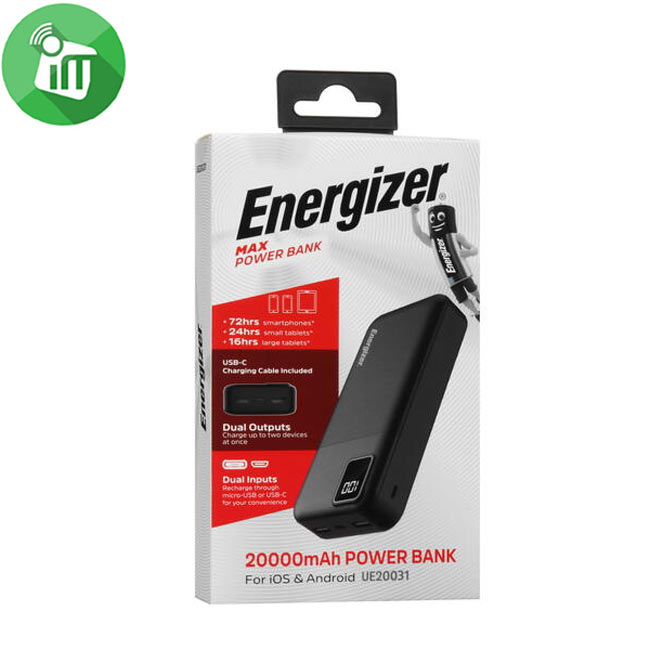 Energizer Max UE10031 Dual USB-A With Digital Display | iMedia Stores