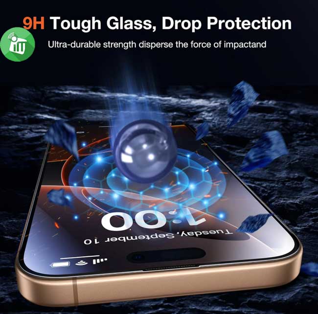 Protection écran IPhone EVOTECH - Film Anti-regard Et Anti-rayures - Compatible IPhone 12 à 16 Pro Max - 2