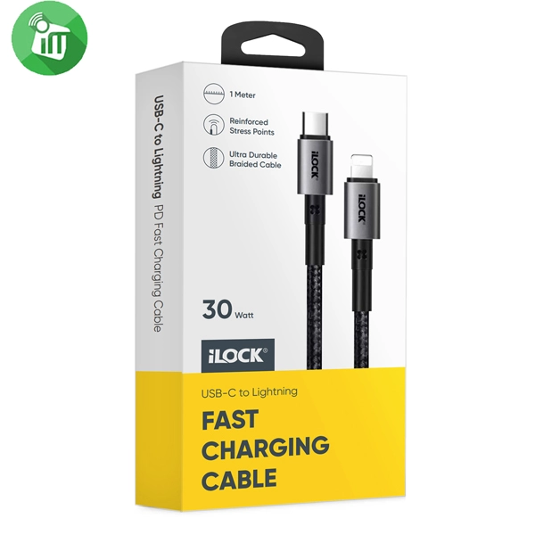 iLock USB-C To Lightning Braided Cable PD 30W (1m)