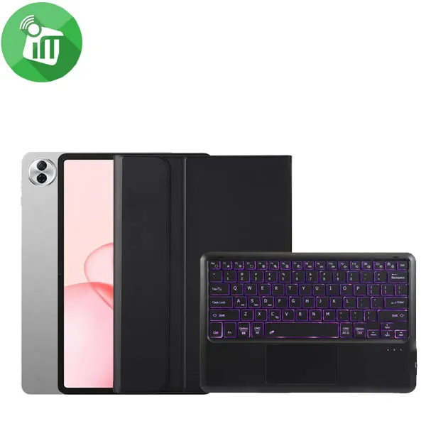 PST-HN10 Smart Bluetooth Keyboard Leather Case With Touchpad and Light Honor Pad 10