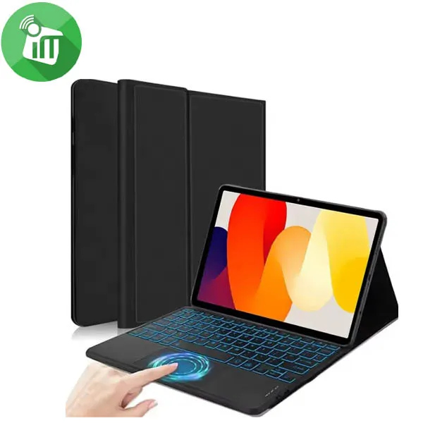 PST-RM11 Smart Bluetooth Keyboard Leather Case With Touchpad and Light Xiaomi Redmi Pad SE 11/Redmi Pad 2