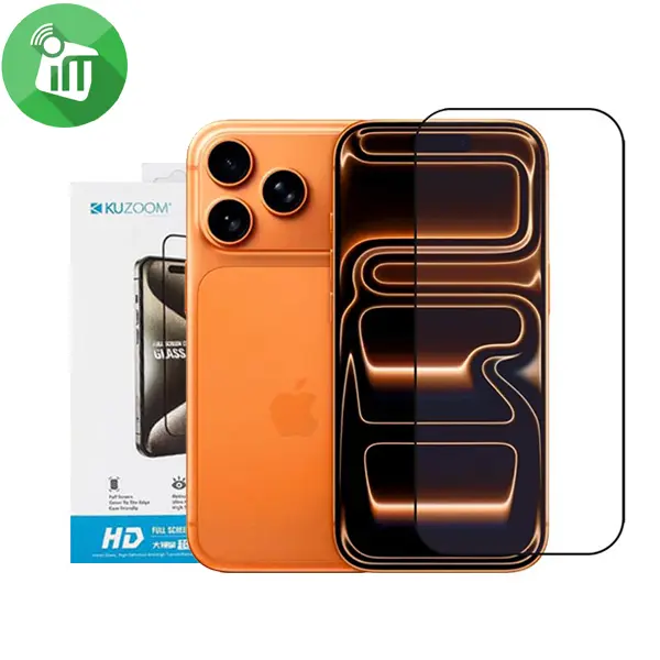 KuZoom 9D HD Full Cover Glass Screen iPhone 17 Pro