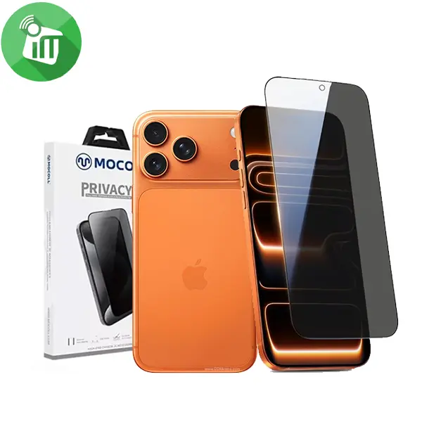 Mocoll Golden Shield Series 2.5D Full Cover Privacy Screen iPhone 16 Pro Max/17 Pro Max