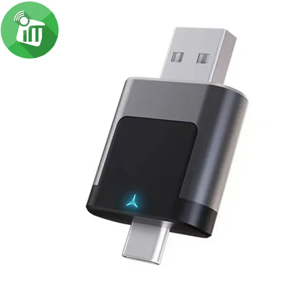 USB-A/Type-C Wireless 2IN1 ios/Android Auto CarPlay Adapter