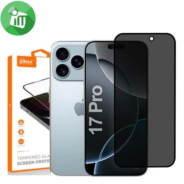 Vmax Privacy 2.5D Full Glue Full cover Screen Glass iPhone 17 Pro Max