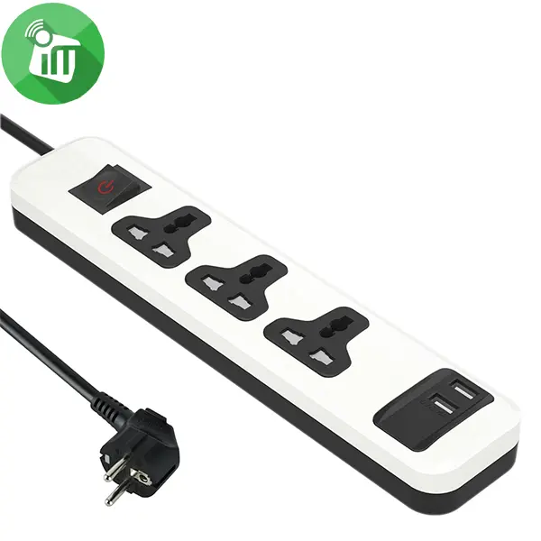 iLock Power Strip 3 Universal Outlets and 2 USB-A 18W (2M)