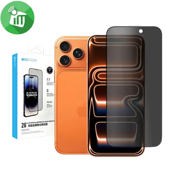 KuZoom 3D Privacy Glass Film Screen Protector iPhone 17 Pro