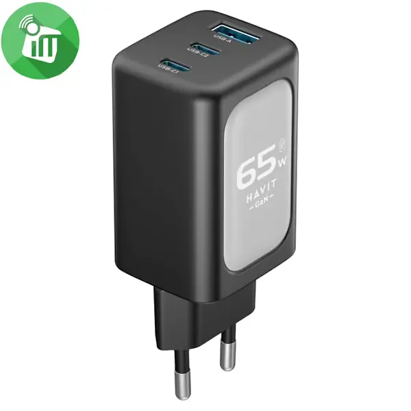Havit UC260 GaN 65W 3-Port Smart Fast Charger