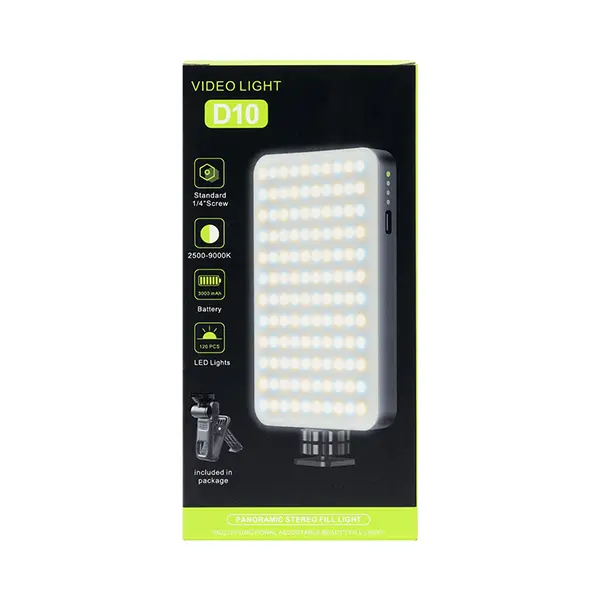 D10 LED Video Fill Light Portable Camera Light - Image 2