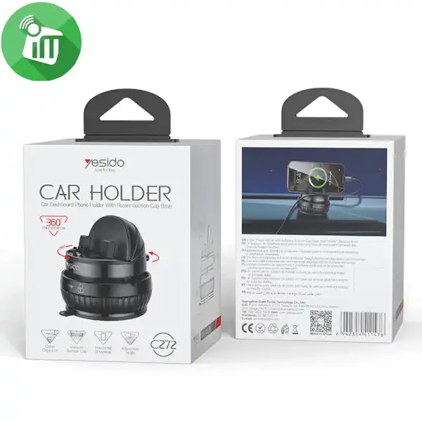 Yesido C272 Vacuum Suction Cup Car Phone Holder (360° Rotation) - Image 2