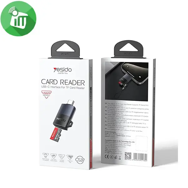 Yesido GS37 USB-C to TF Memory Card Reader - Image 2