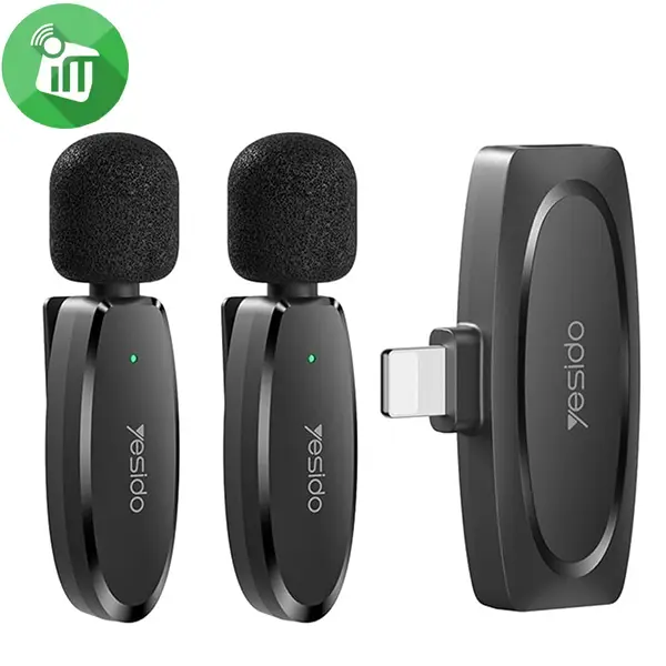 Yesido KR14 Lightning Dual Wireless Lavalier Microphone
