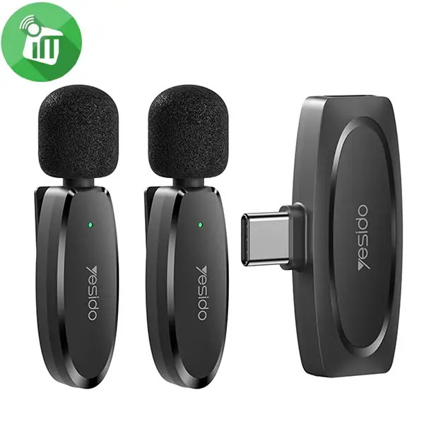 Yesido KR13 USB-C Dual Wireless Lavalier Microphone