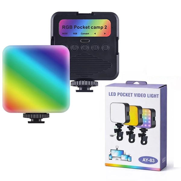AY-83 RGB LED Pocket Video Light Portable Fill Light - Image 2