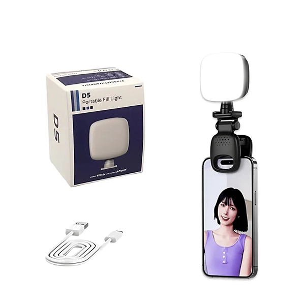 D5 Mini LED Selfie Light Portable Clip - Image 2