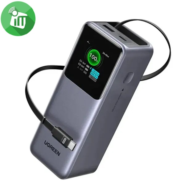 UGREEN PB726 Nexode 20000mAh 165W Power Bank With Retractable Cable