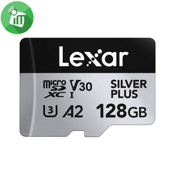Lexar Silver Plus 128GB microSDXC UHS-I Card With Adapter 205MB/s