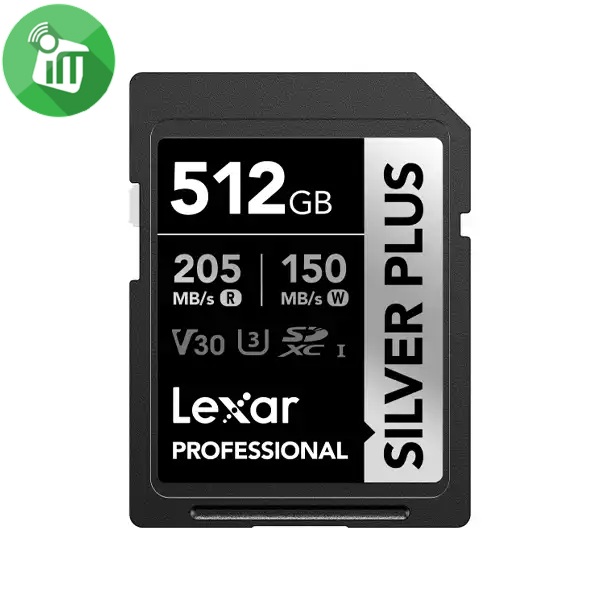Lexar Silver Plus 512GB SDXC UHS-I Card For Camera 255MB/s