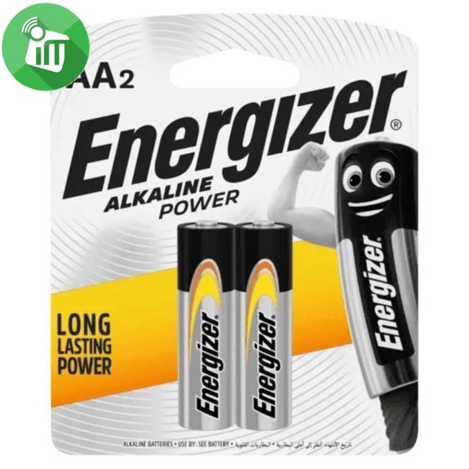Energizer 2PCS AA Alkaline Power Batteries 1.5V
