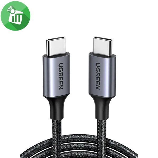 UGREEN US261 USB-C to USB-C PD 60W Aluminum Braid Cable 3A (1M)